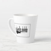 Asheville Ukulele Society Logo Latte Mok (Linkerhoek)
