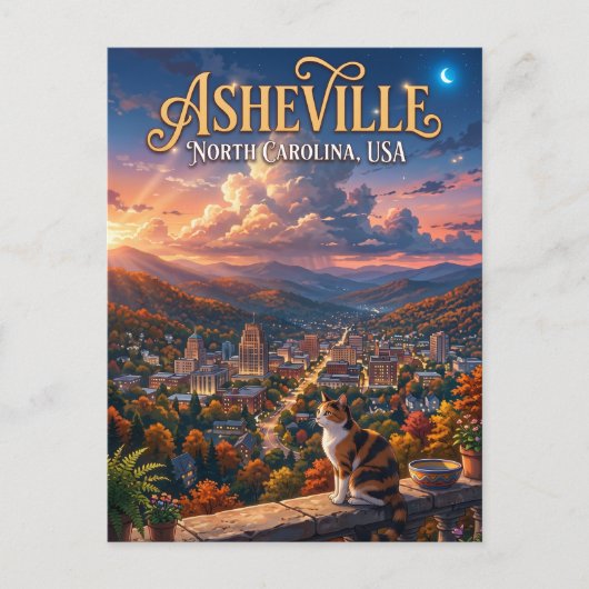 Asheville USA Briefkaart (Voorkant)