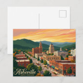 Asheville USA Briefkaart (Voorkant / Achterkant)