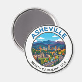 Asheville USA Magneet (Voorkant / Achterkant)