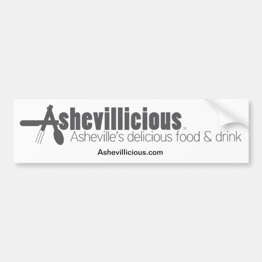 Ashevillicious Bumpersticker (Voorkant)