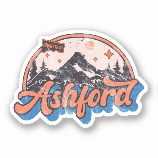 Ashford, Connecticut Sticker (Voorkant)