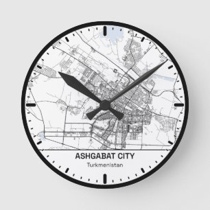 Ashgabat Klok Stad Lijn Kunst