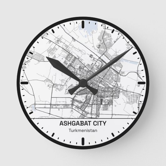 Ashgabat Klok Stad Lijn Kunst (Voorkant)