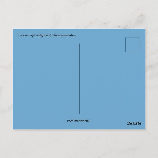 Ashgabat Turkmenistan Briefkaart (Achterkant)