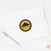 Ashigaru helm in cirkel ronde sticker (Envelop)