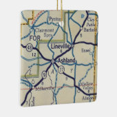 Ashland AL Map Keramisch Ornament (Rechts)