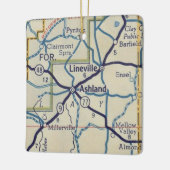 Ashland AL Map Keramisch Ornament (Links)