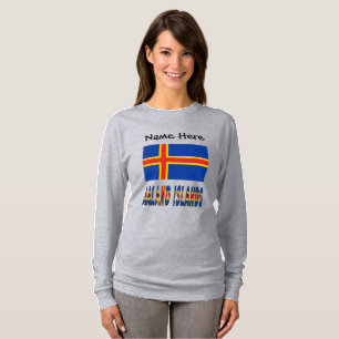Ashland Eilanden Ålander Persoonlijke Vlag  T-shirt