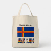 Ashland Islands Ålander vlag gepersonaliseerd Tote Bag (Achterkant)