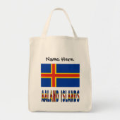 Ashland Islands Ålander vlag gepersonaliseerd Tote Bag (Voorkant)