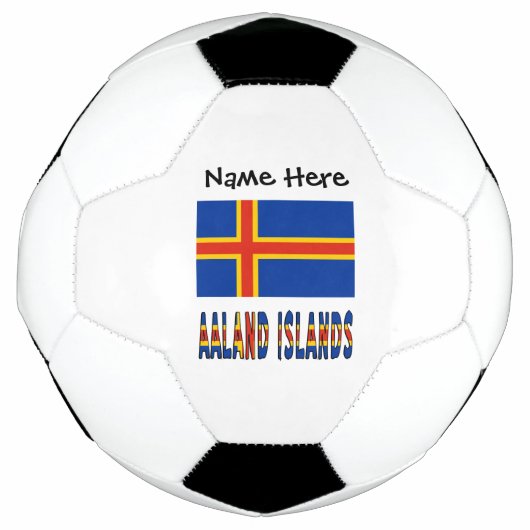 Ashland Islands Ålander vlag gepersonaliseerd Voetbal (Voorkant)