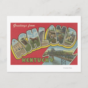 Ashland, Kentucky - Grote letterscènes Briefkaart