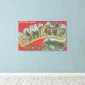 Ashland, Kentucky - Grote letterscènes Canvas Afdruk (Insitu (Houten vloer))