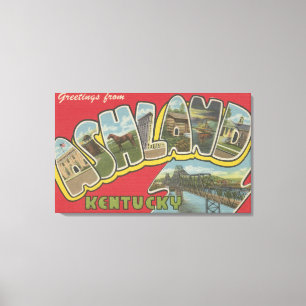 Ashland, Kentucky - Grote letterscènes Canvas Afdruk