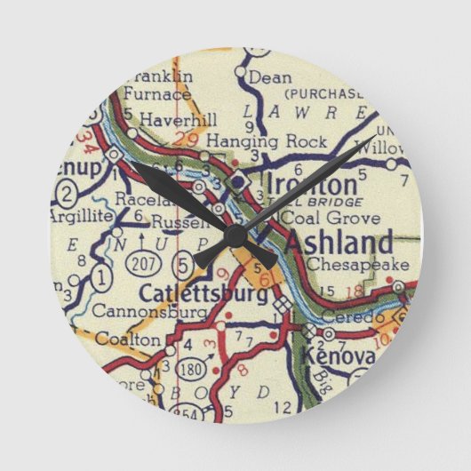 Ashland Kentucky Ronde Klok (Voorkant)