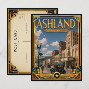 Ashland Kentucky Vintage Art Deco Gouden Tijdperk Briefkaart