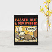 Ashland Liquor Bandit Raccoon Funny Kaart (Gele Bloem)