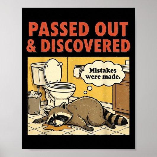 Ashland Liquor Bandit Raccoon Funny  Poster (Voorkant)