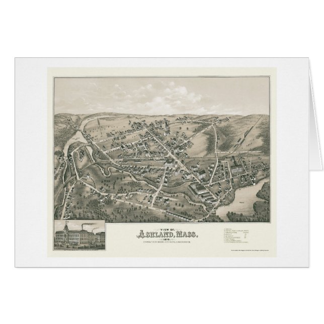 Ashland, MA Panoramic Map - 1878 (Voorkant Horizontaal)