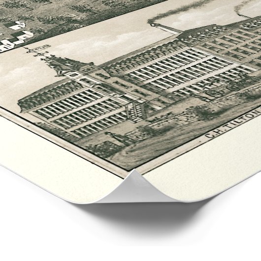Ashland, MA Panoramic Map - 1878 Poster (Hoek)