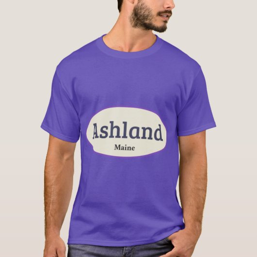 Ashland Maine Stickers T-shirt (Voorkant)