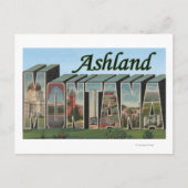Ashland, Montana - Grote letterscènes Briefkaart (Voorkant)