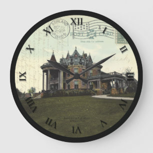 Ashland Ohio Post Card Clock - FE Myers Residence Grote Klok