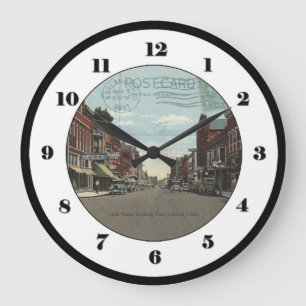 Ashland, Ohio Post Card Clock - Main St. 1931 Grote Klok