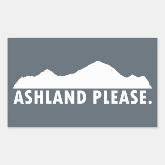 Ashland Oregon alsjeblieft Rechthoekige Sticker (Voorkant)
