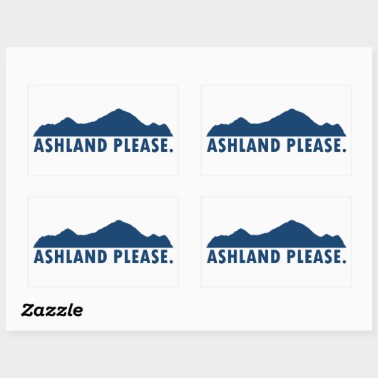 Ashland Oregon alsjeblieft Rechthoekige Sticker (Vel)