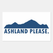 Ashland Oregon alsjeblieft Rechthoekige Sticker (Voorkant)