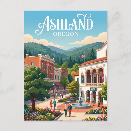 Ashland, Oregon Briefkaart (Voorkant)