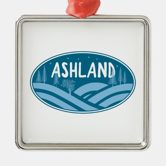 Ashland Oregon Buiten Metalen Ornament (Voorkant)