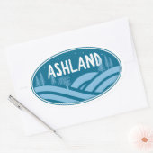 Ashland Oregon Buiten Ovale Sticker (Envelop)