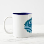 Ashland Oregon Buiten Tweekleurige Koffiemok (Links)