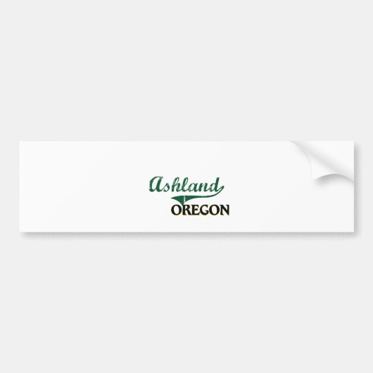 Ashland Oregon Classic Design Bumpersticker (Voorkant)