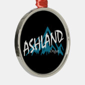 Ashland Oregon Mountains Metalen Ornament (Rechts)