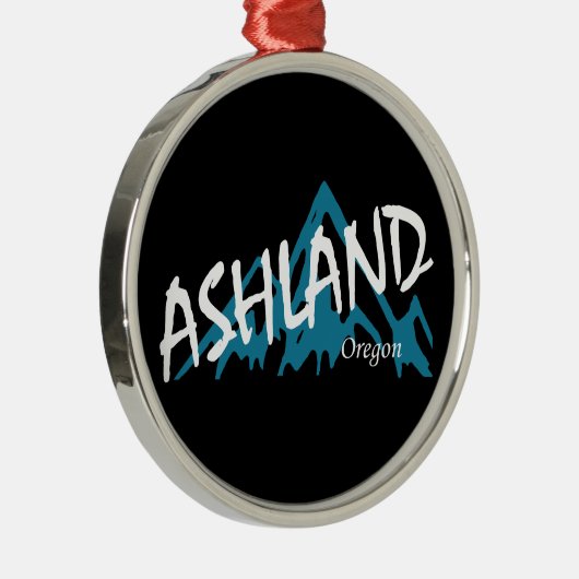 Ashland Oregon Mountains Metalen Ornament (Rechts)
