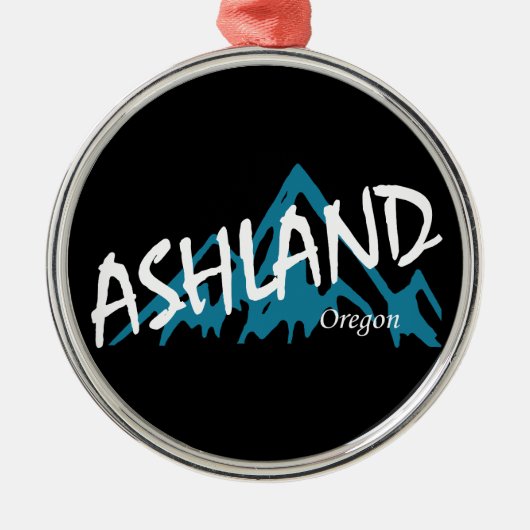 Ashland Oregon Mountains Metalen Ornament (Voorkant)
