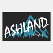 Ashland Oregon Mountains Rechthoekige Sticker (Voorkant)