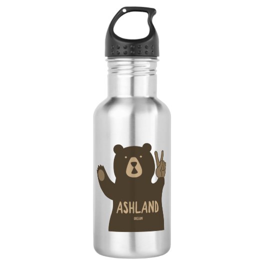 Ashland Oregon Peace Bear Waterfles (Voorkant)