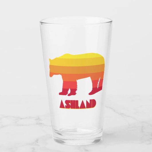 Ashland Oregon Rainbow Beer Glas (Voorkant)