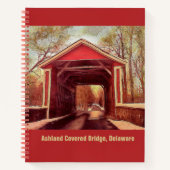 Ashland Red Covered Bridge in Delaware op Red Note Notitieboek (Voorkant)