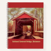Ashland Red Covered Bridge in Delaware op Red Note Notitieboek (Voorkant)