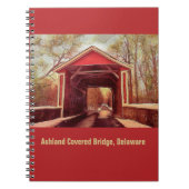 Ashland Red Covered Bridge in Delaware op Red Notitieboek (Voorkant)