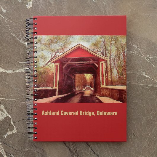 Ashland Red Covered Bridge in Delaware op Red Notitieboek