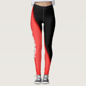 Ashley Add Jouw naam Abstracte Art Leggings (Voorkant)