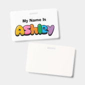 Ashley Badge (Voor- en achterkant)