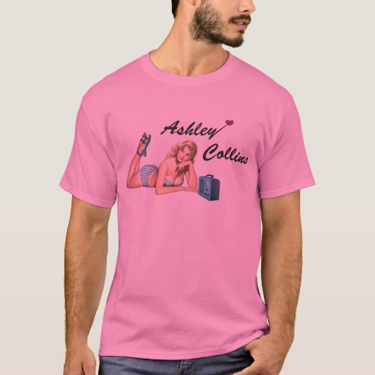 Ashley Collins Retro Unisex T-Shirt. T-shirt (Voorkant)